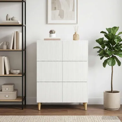 Immagine prodotto di vidaXL Comodino bianco lucido 66 x 34,5 x 90 cm