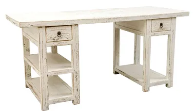 Produktbild von Casa Padrino Landhausstil Schreibtisch Antik Weiß 170 x 70 x H. 80 cm - Büromöbel im Landhausstil