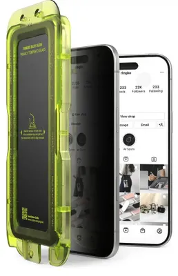 Imagen del producto de Protectores de pantalla de privacidad Ringke Easy Slide, paquete de 2, para iPhone 17 Air, color