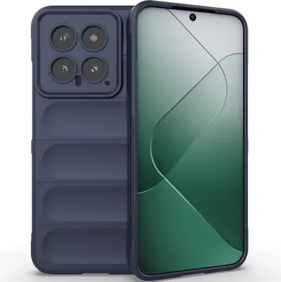 Produktbild von Handyhülle für Xiaomi 14 Weich TPU Silikon Stossfest Anti-rutsch Hülle Dunkelblau