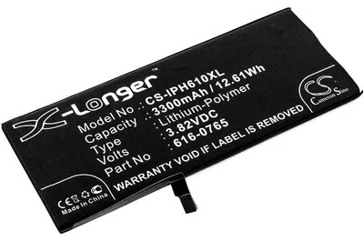 Zdjęcie produktu dla TECHTEK Bateria kompatybilny z [Apple] A1522, A1524, A1593, iPhone 6 5.5, iPhone 6 Plus zastępuje 616-0765, kompatybilny z 616-0770, kompatybilny z