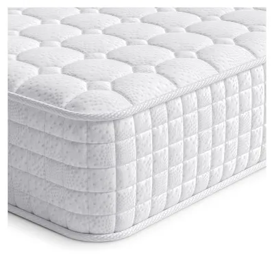 Produktbild von Matratze 24 cm Höhe H3 90x200 mittelfest 7-Zonen Taschenfederkernmatratze mit orthopädischem Tonnentaschenfederkern Kaltschaummatratzen (Weiß, Tight Top)