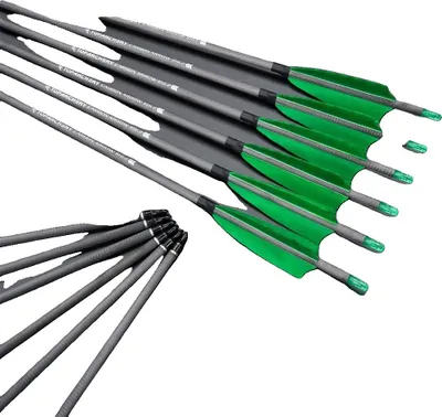 Produktbild von Bogenschießen Carbonpfeile, 32 Zoll, langlebig und leicht, 24 Stück Grün