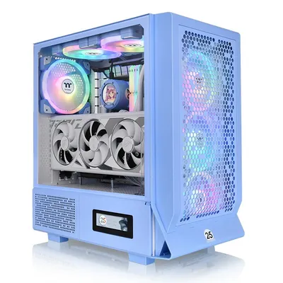 Obrázok produktu pre Thermaltake Ceres 330 TG, Midi Tower, PC, Modrá, ATX, EATX, micro ATX, Mini-ITX, SPCC, Temperované sklo, 18,5 cm
