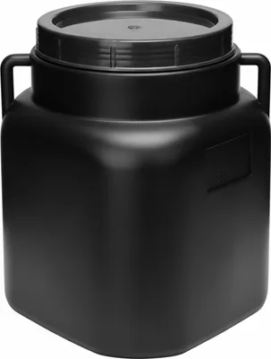Produktbild von Garronda 20L Plastikfass BPA-freies quadratisches Fass und Behälter mit Deckel, Schwarz GD-0088