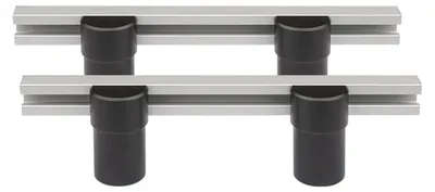 Hobelanschlagplatten 19/20 mm, 2 Stück, Aluminium, Werkbank-Zubehör