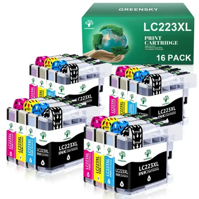 Produktbild von GREENSKY LC223 LC 223 Patronen Kompatibel für Brother LC223 LC223 XL