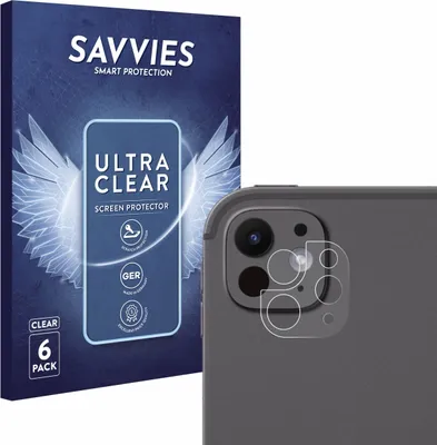 Produktbild von 6x Für Apple iPad Pro 11" 2024 / 2025 (NUR Kameraschutz) Schutzfolie Savvies Displayschutz Display Schutz Folie Klar Transparent