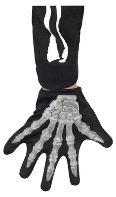 Image de Smiffys - Gants pour enfants « Skelett » SM231 (taille unique) (noir)