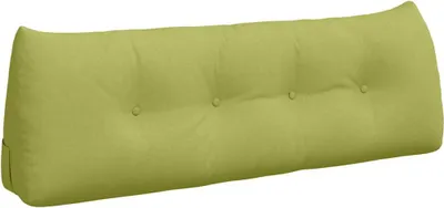 Image de vidaXL Dossier Coussin vert clair 140 x 24 x 50 cm Tissu
