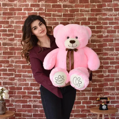 Produktbild von Pababo XL Kuki Teddybär mit Schleife – Großer Plüschbär, Kuscheltier, Geschenk zum Geburtstag, Valentinstag & Jahrestag