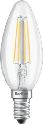 Immagine prodotto di Lampadina LED Radium a candela, trasparente, E14, dimmerabile, 470 lm (sostituisce una lampadina da 40 W), 2700 K, 1 pezzo.
