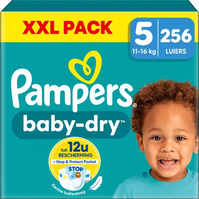 Produktbild von Pampers Baby-Dry Größe 5 – 256 Windeln – 11 kg–16 kg – Vorteilspackung