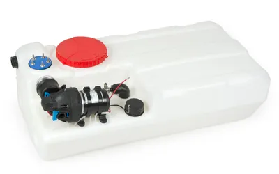 Produktbild von horizontaler Einbau-Wassertank Bora 60 L mit 12V Pumpe 8 L/min