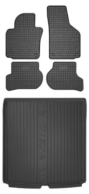 Obrázok produktu pre Gumové autokoberce SolidPRO + vaňa kufra DryZone pre: Skoda Octavia II 2004-2013 kombi 5 ks – Wielganizator