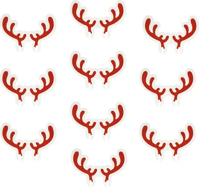 Produktbild von Oblique Unique 10x Hirsch Rentier Geweihe für Gläser Glas Tisch Deko Advent Weihnachten Dekoration Weihnachtsdeko