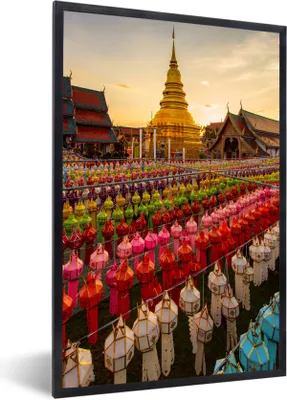 Produktbild von MuchoWow® Gerahmtes Poster Lampenfest 60x90 cm - Poster mit Schwarzem Bilderrahmen Wandposter Rahmen Foto Bilder - Kunst