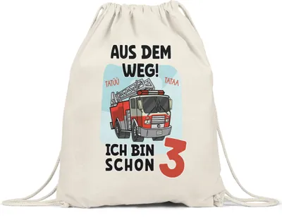 Produktbild von Aus Dem Weg Ich Bin Schon 3 Turnbeutel Gymsack Happy Birthday 3. Geburtstag Alles Gute Jahre Leben Geschenke Geburtstagsfeier