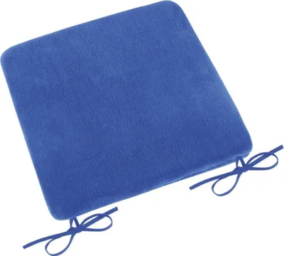 Image de Coussin d'assise lisse Korall micro - 40x40 cm - Bleu
