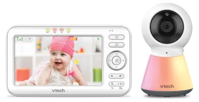 Immagine prodotto di Baby monitor VTech VM5254 con telecamera, schermo LCD a colori da 5 pollici, visione notturna, due