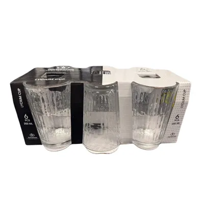 Produktbild von Set mit 6 Trinkgläsern 200ml Klarglasbecher für Wasser Saft Soda