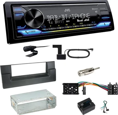 Produktbild von JVC KD-X472DBT Digitalradio USB MP3 FLAC Einbauset für BMW 5er E39 bis 09/2000