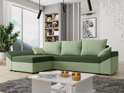 A sectional sofa in a living room setting.