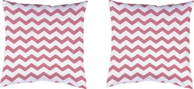 Produktbild von Home Wohnideen 2Er Set Kissen Mit Füllung Digi Samtoptik Zacke 50 X 50 CM Zacke Beere
