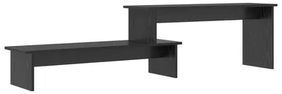 Image de Ensemble meuble TV Montage mural Chêne noir 180,5 x 30 x 43 cm