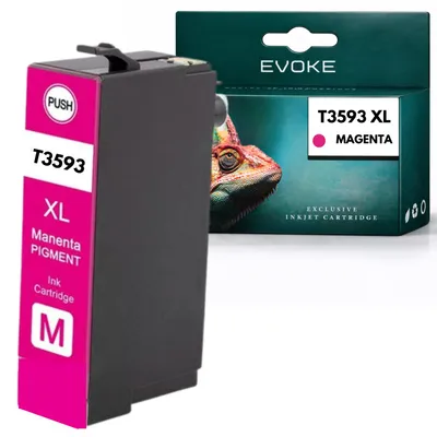 Immagine prodotto di Cartucce compatibili con Evoke per la stampante Epson T3593 T359XLM, colore magenta, capacità 25 ml, compatibili con i modelli WorkForce Pro WF-4720DWF, 4725DWF e 4730DTWF