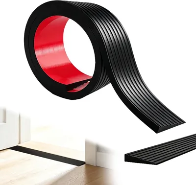 Obrázek produktu pro Gumová rampa – podložka pro překonávání prahů – překonávání prahů – samolepicí, protiskluzová – 90 x 5 x 1 cm – černá