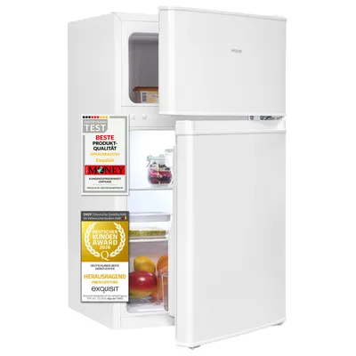 Produktbild von Exquisit Kühl-Gefrierkombination 85 l | Wasserspender mit Wassertank | 4-Gefrierfach 24 l | kompakt 47,5 cm breit | KGC90-30-E-040E weiss | Weiß