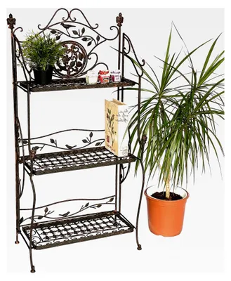 Produktbild von Metallregal Vintage 1844 Standregal Antik 123 cm Bücherregal Küchenregal Klappregal