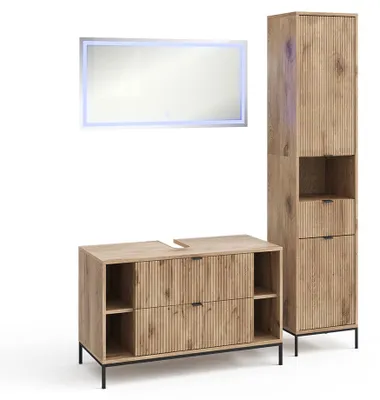 Produktbild von Badmöbel-Set Vicco Eliza Viking Oak 3-teilig, Model 59675