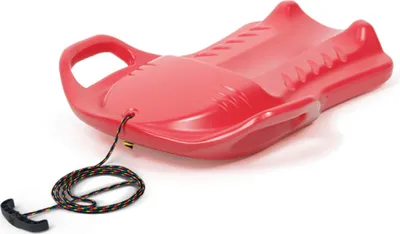 Produktbild von Prosperplast Boby Sporty Rot, Hochwertiger Kinderschlitten aus stabilem Kunststoff, stabiler und schöner Schlitten mit Zugseil