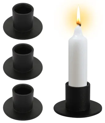 Image de Ensemble de 4 bougeoirs rétro noirs