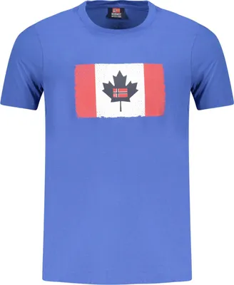 Produktbild von Stylisches Herren T-Shirt Blau Rundhals mit Print - Kurzarm Design