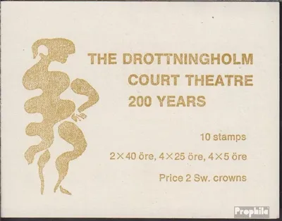Produktbild von Briefmarken Schweden 1966 Mi MH13II (kompl.Ausg.) postfrisch Theater Drottningholm