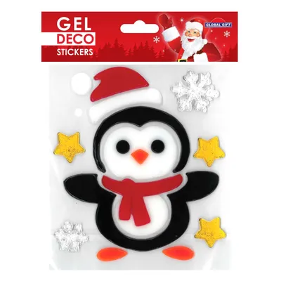 Image de Gel autocollant de Noël pour fenêtre - Pingouin de Noël