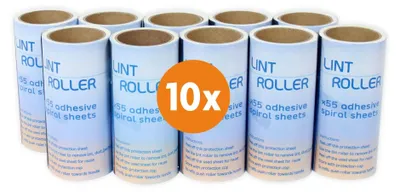 Produktbild von Fusselrolle Ersatzset Fusselroller - 10 Rollen - 550 Klebeblätter - Für Tierhaare und Staub