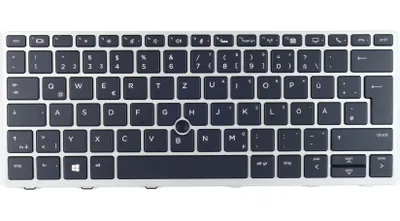 Obrázek produktu pro Tradebit - Klávesnice pro HP | Němčina DE QWERTZ | Plná kompatibilita | Vysoce kvalitní materiály | Modely: EliteBook 730 735 830 G5 G6
