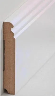 Produktbild von Sockelleiste Berliner Profil Hamburger Leiste 19 x 145 x 2500 mm Weiß MDF foliert Fußleiste by PROVISTON 2.5 Meter | 1 Stück