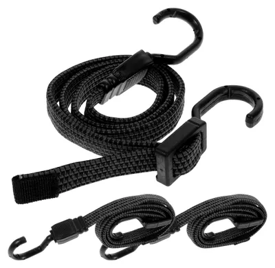 Produktbild von 3 Stück Verstellbare Gummizüge mit Haken für Gepäck und Camping