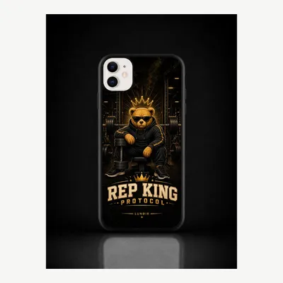 Productafbeelding van iPhone 11 hoesje, telefoonhoesje, beschermhoesje, case met fitnessmotief – LUNØIR ©