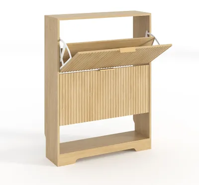 Imagen del producto de Estantería para zapatos, zapatero, mueble para calzado. Madera natural