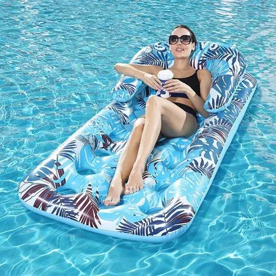 Immagine prodotto di Materasso gonfiabile da piscina - Tappetino gonfiabile da acqua, materasso gonfiabile, lettino da piscina per adulti, tappetino da piscina