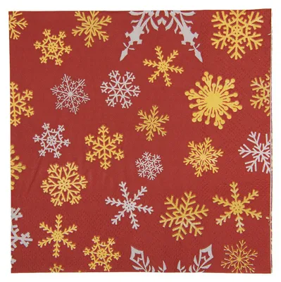 Produktbild von Clayre & Eef Servietten Papier 20er Set 33x33 cm Rot Papier