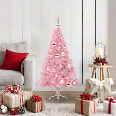 Zdjęcie produktu dla Maison Exclusive – Sztuczna choinka bożonarodzeniowa z podświetleniem, różowa, 120 cm, PVC