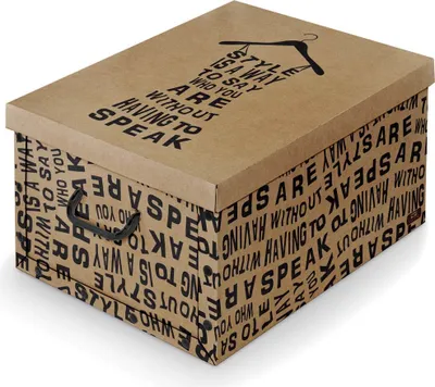 Produktbild von Domopak Aufbewahrungsbox Kraft schwarzer Schriftzug