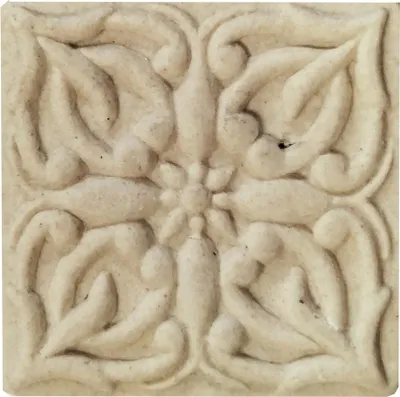 Image de Clayre & Eef Bouton de porte 4x4 cm Beige Céramique